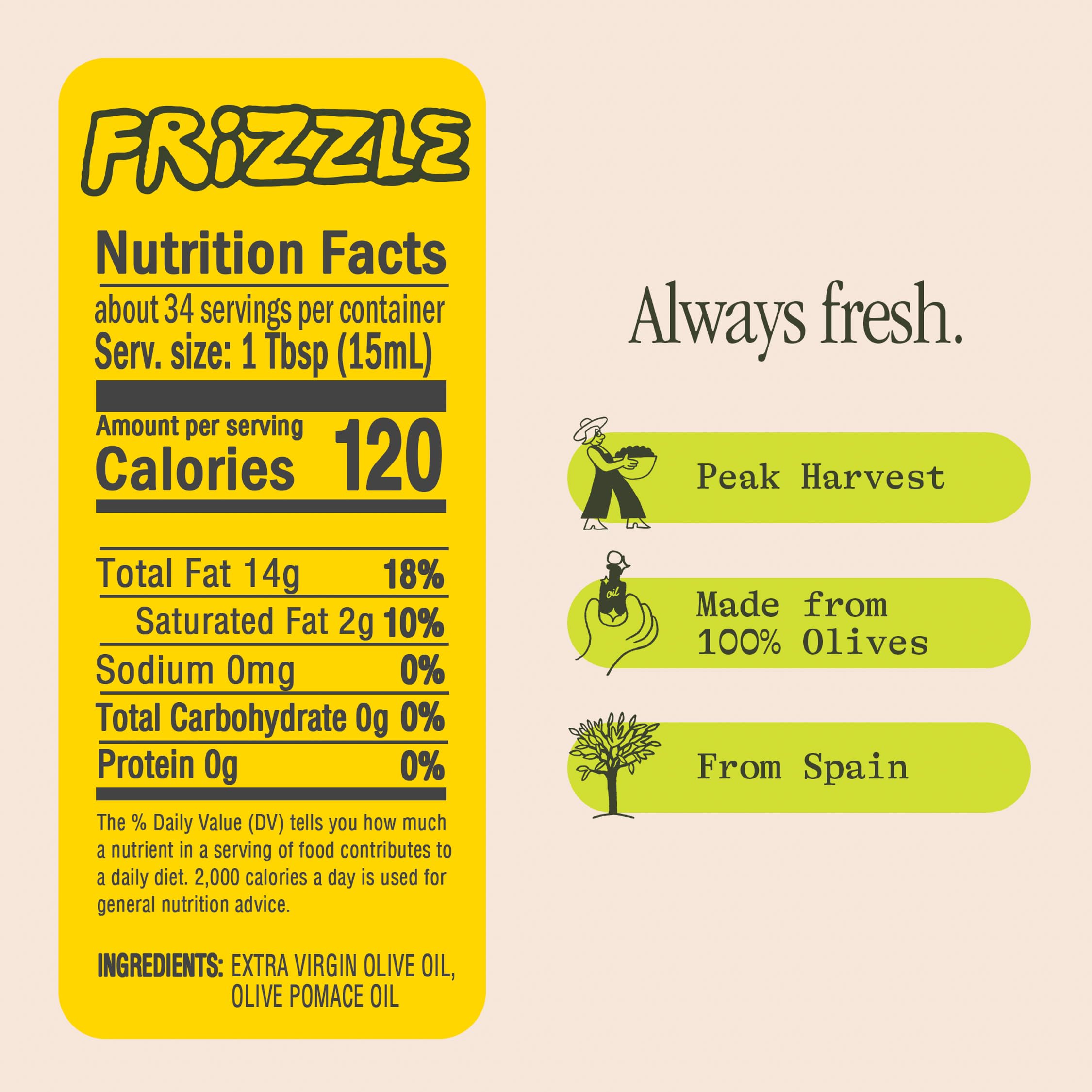 Graza Frizzle olive oil blend with neutral flavor for versatile cooking