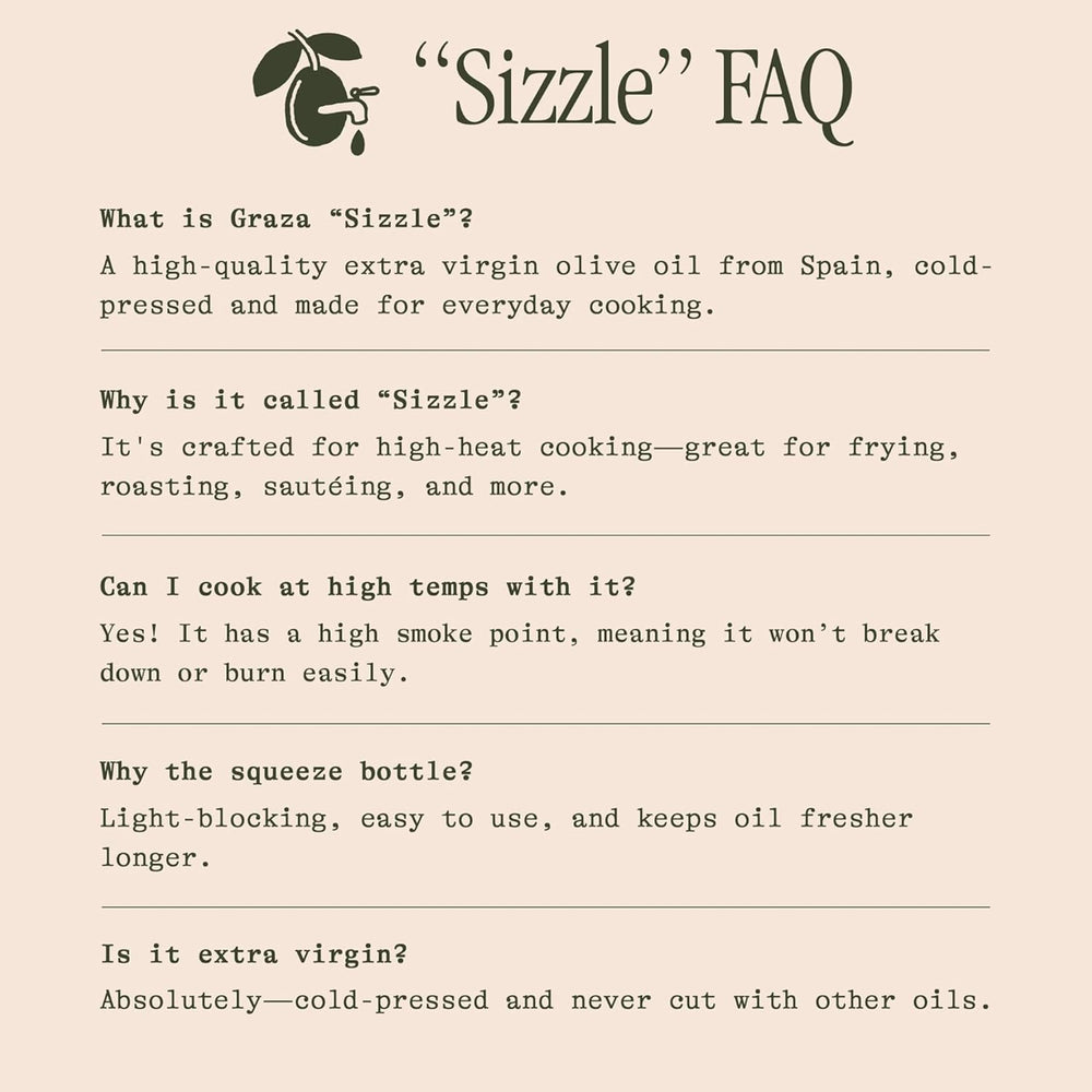 Graza Sizzle on kitchen counter ready for high heat tasks and finishing touches.