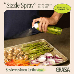 Graza Sizzle pan sear for flavorful, mellow EVOO heating