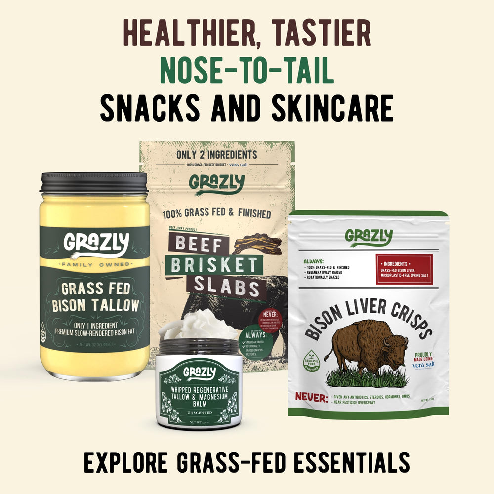 Grazly beef brisket slab ready-to-eat—no-fuss snack.