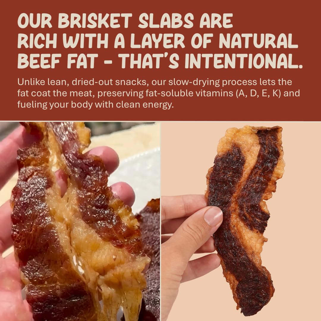 Grazly brisket slab fatty edge—rich flavor and mouthfeel.