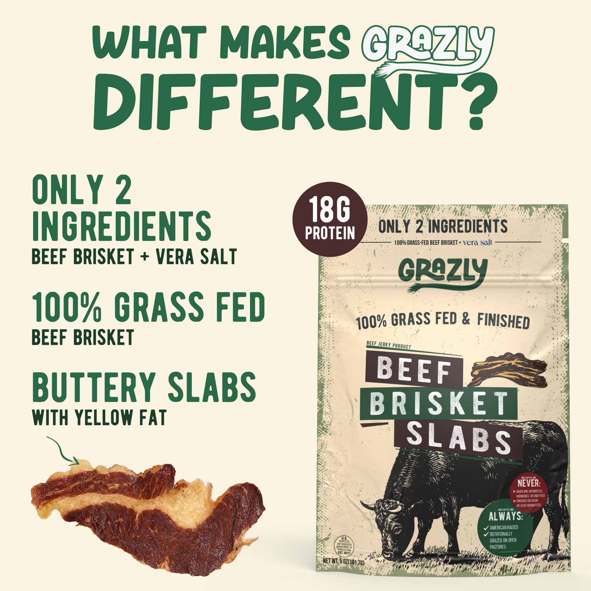 Grazly brisket slab tender center—juicy bite each time.