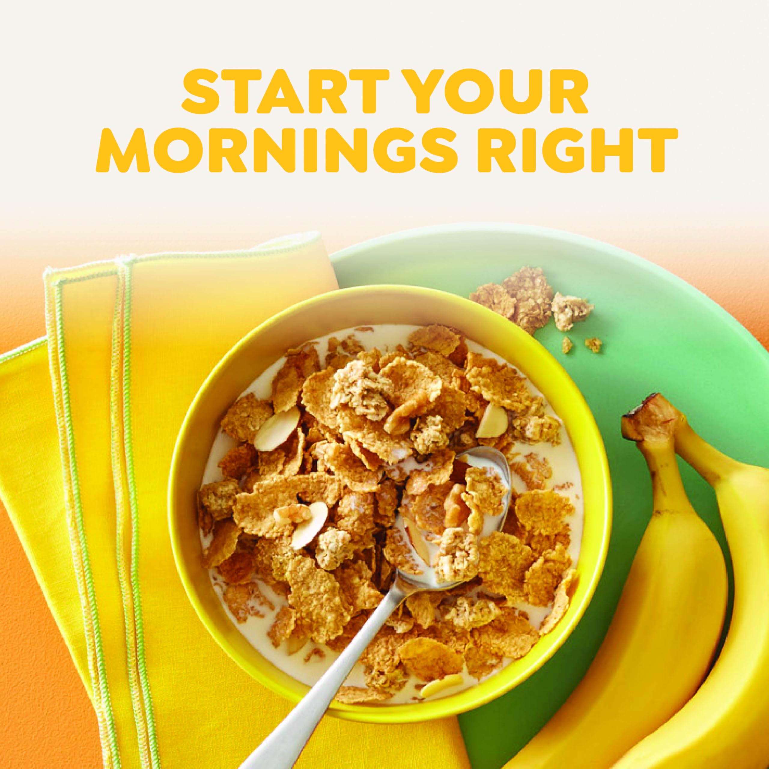 Great Grains Banana Nut Crunch ingredient close-up with real bananas for natural sweetness