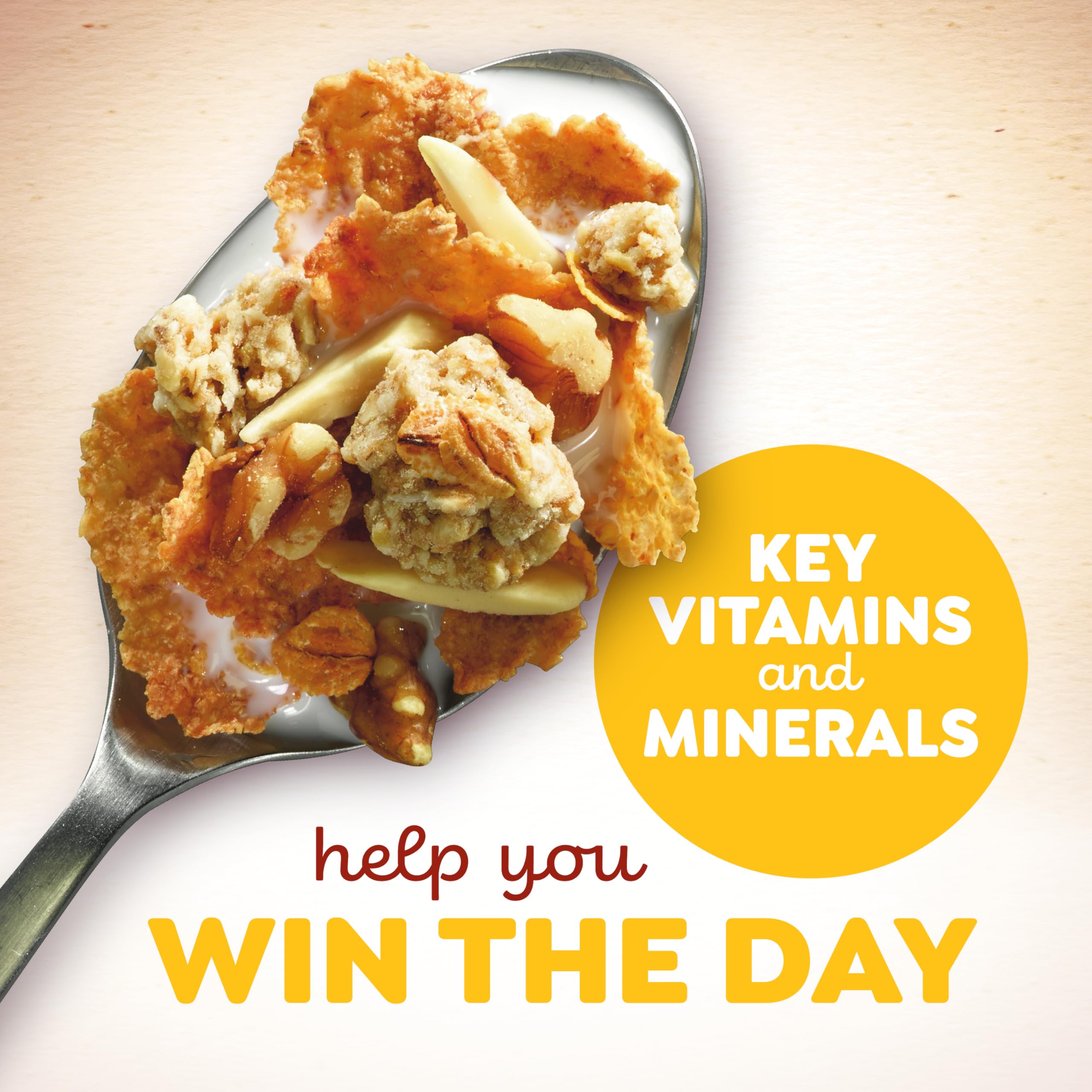 Great Grains Banana Nut Crunch cereal served with yogurt for extra texture