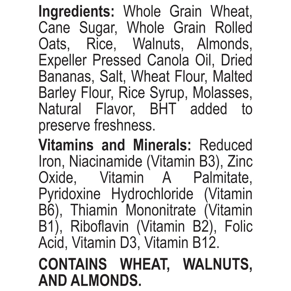 Great Grains Banana Nut Crunch adds crunch to yogurt for a tasty use.
