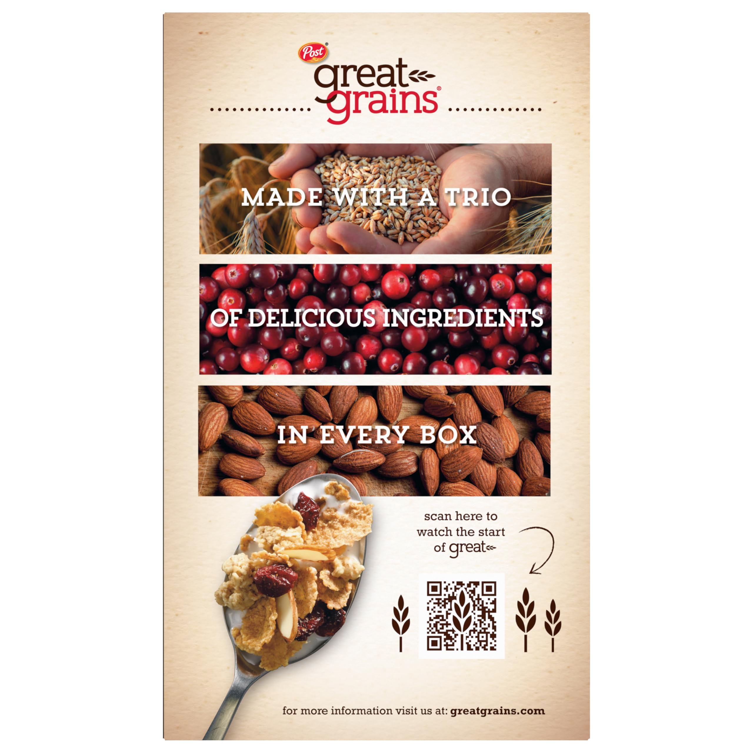 Spoonful of Great Grains Cranberry Almond Crunch ready for breakfast