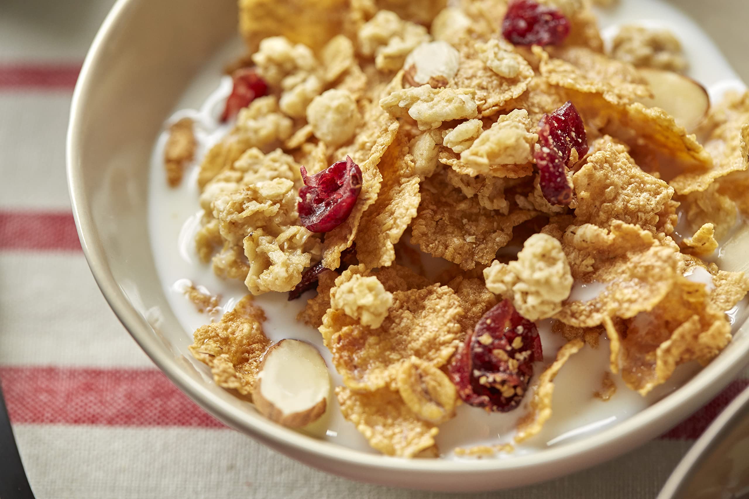 Great Grains Cranberry Almond Crunch served with yogurt for extra crunch