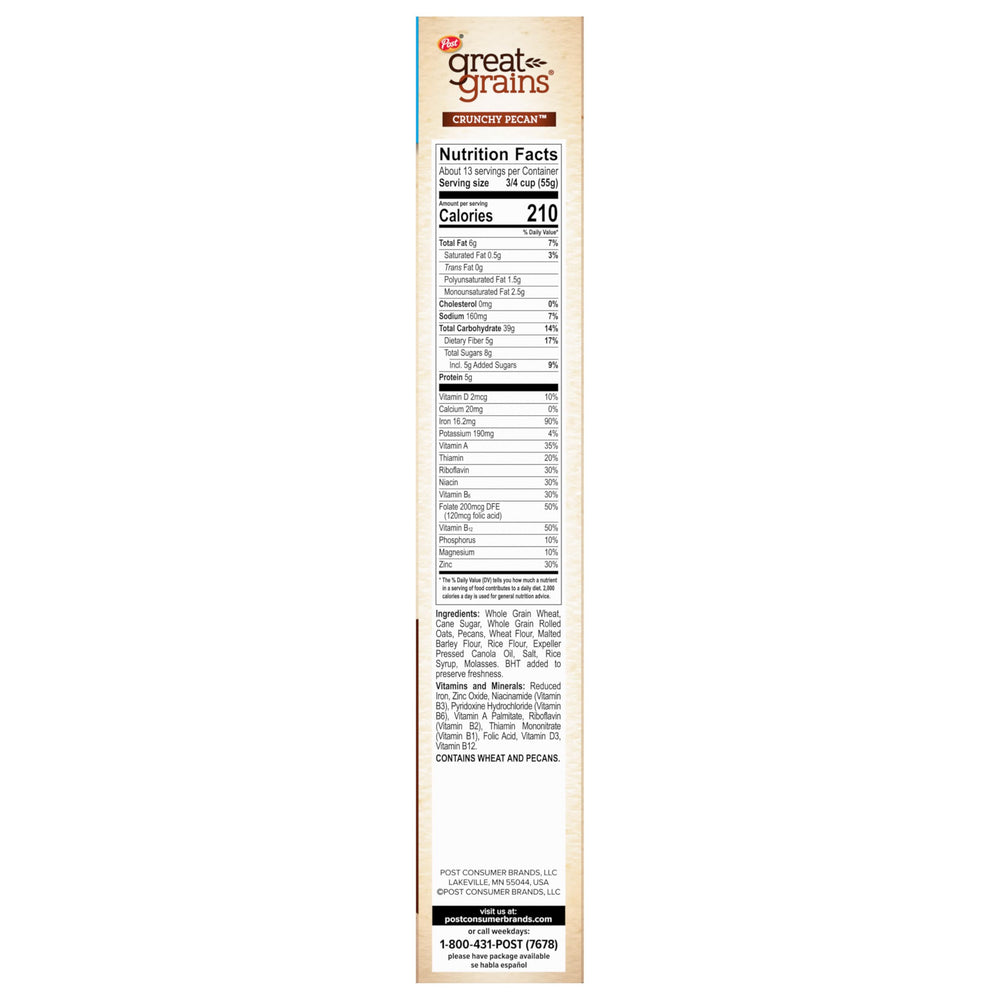 Great Grains Crunchy Pecans yogurt topping shot demonstrates versatile breakfast option.