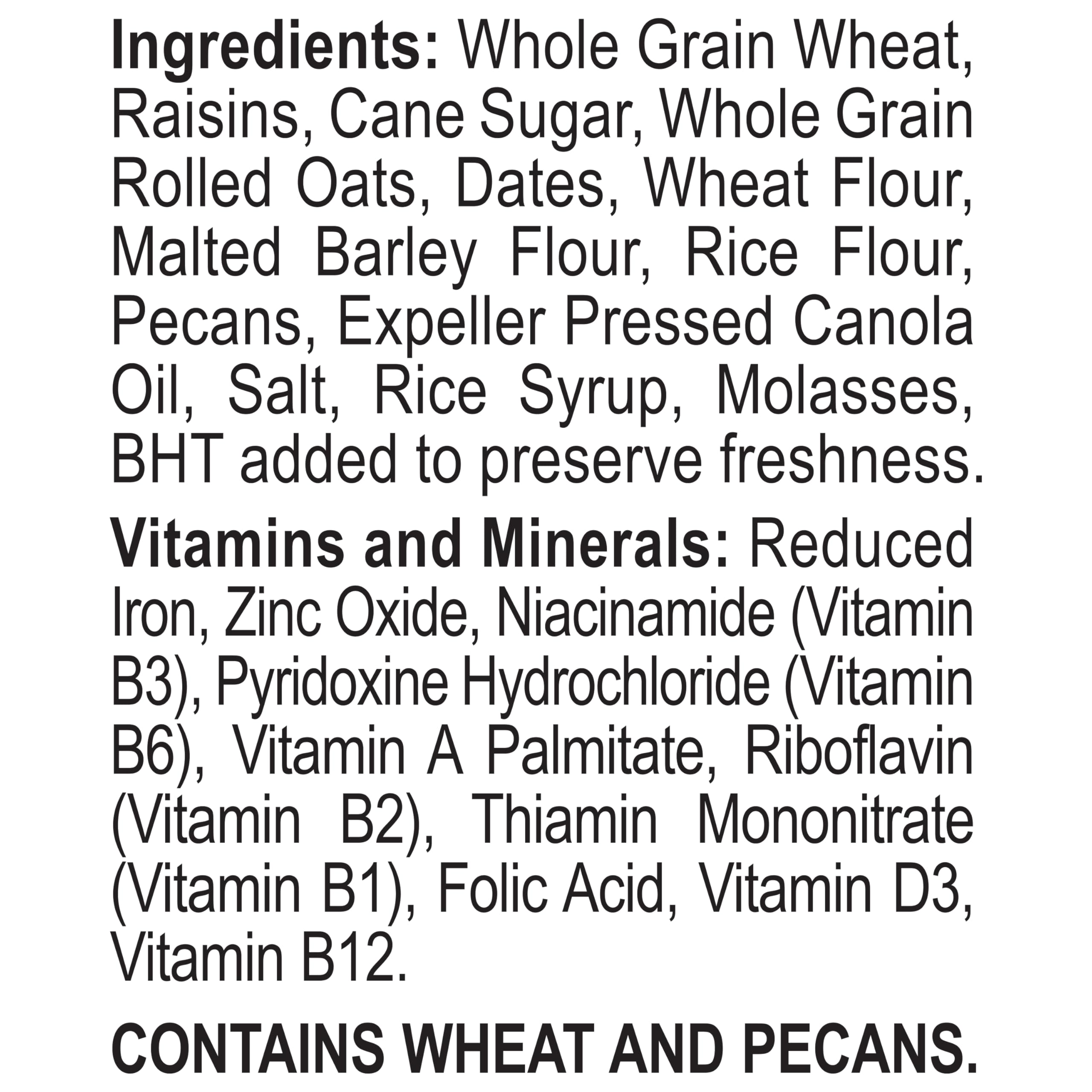 Raisins, dates, and pecans in Great Grains create a chewy, flavorful breakfast mix.