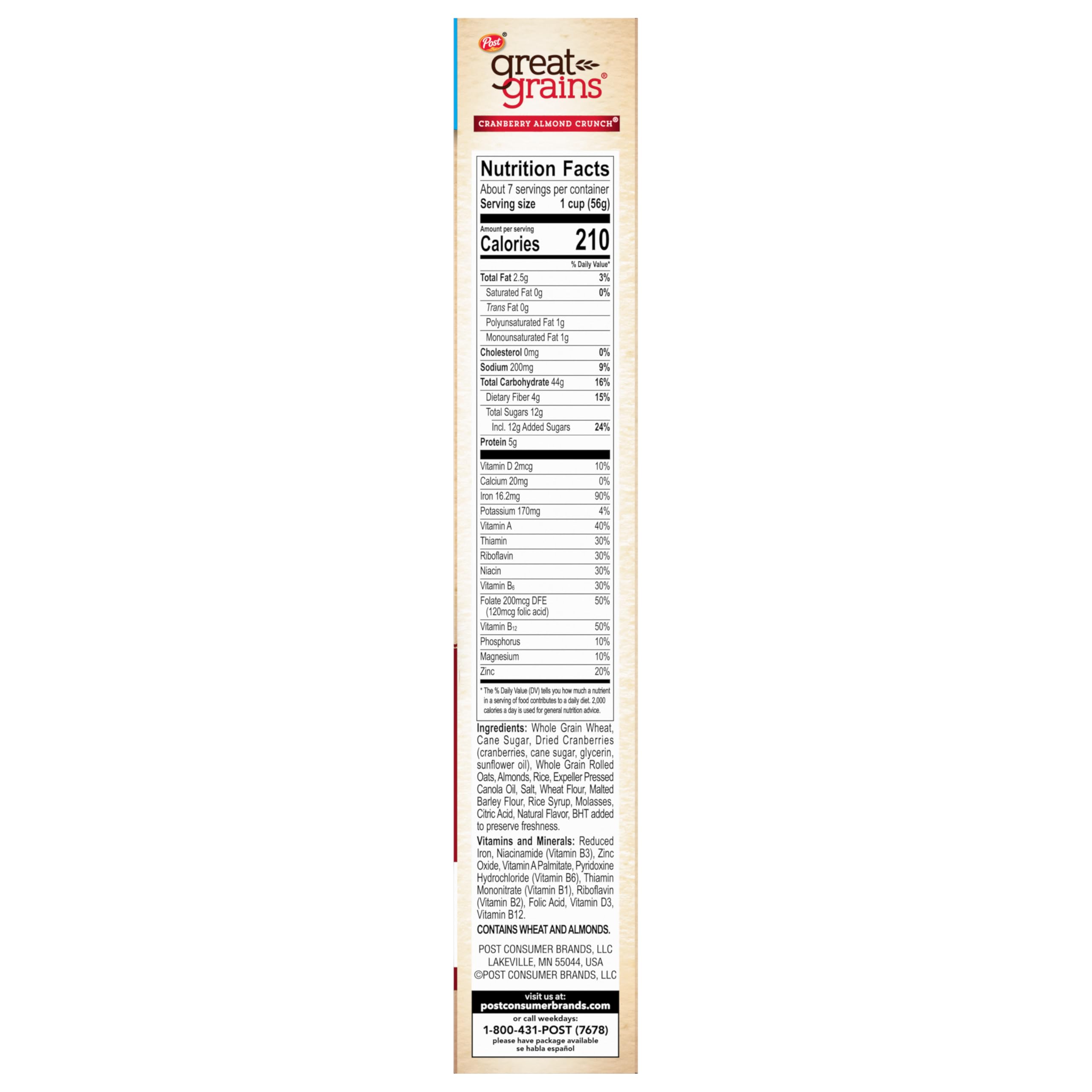 Great Grains cereal box ready for pantry and morning routine.