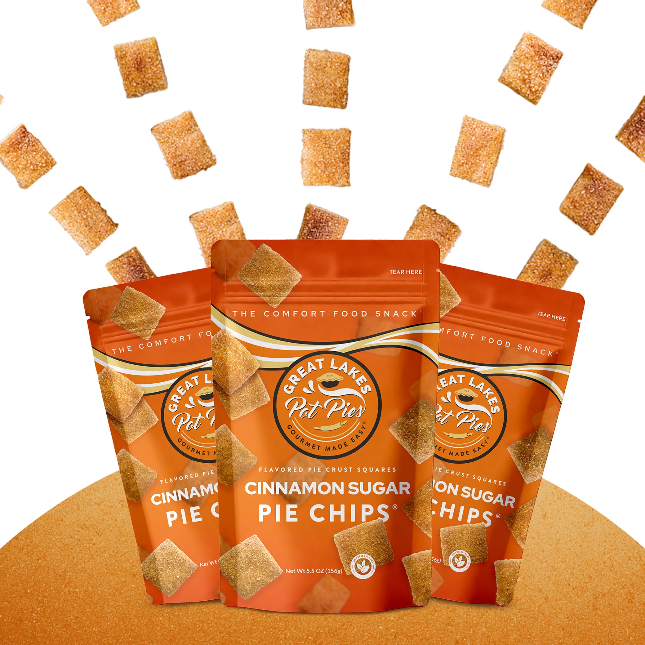 Great Lakes Pot Pies Cinnamon Sugar Pie Chips kids snack-friendly and family favorite