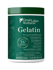 Great Lakes Wellness beef gelatin powder used for gummies as a tasteless thickener.