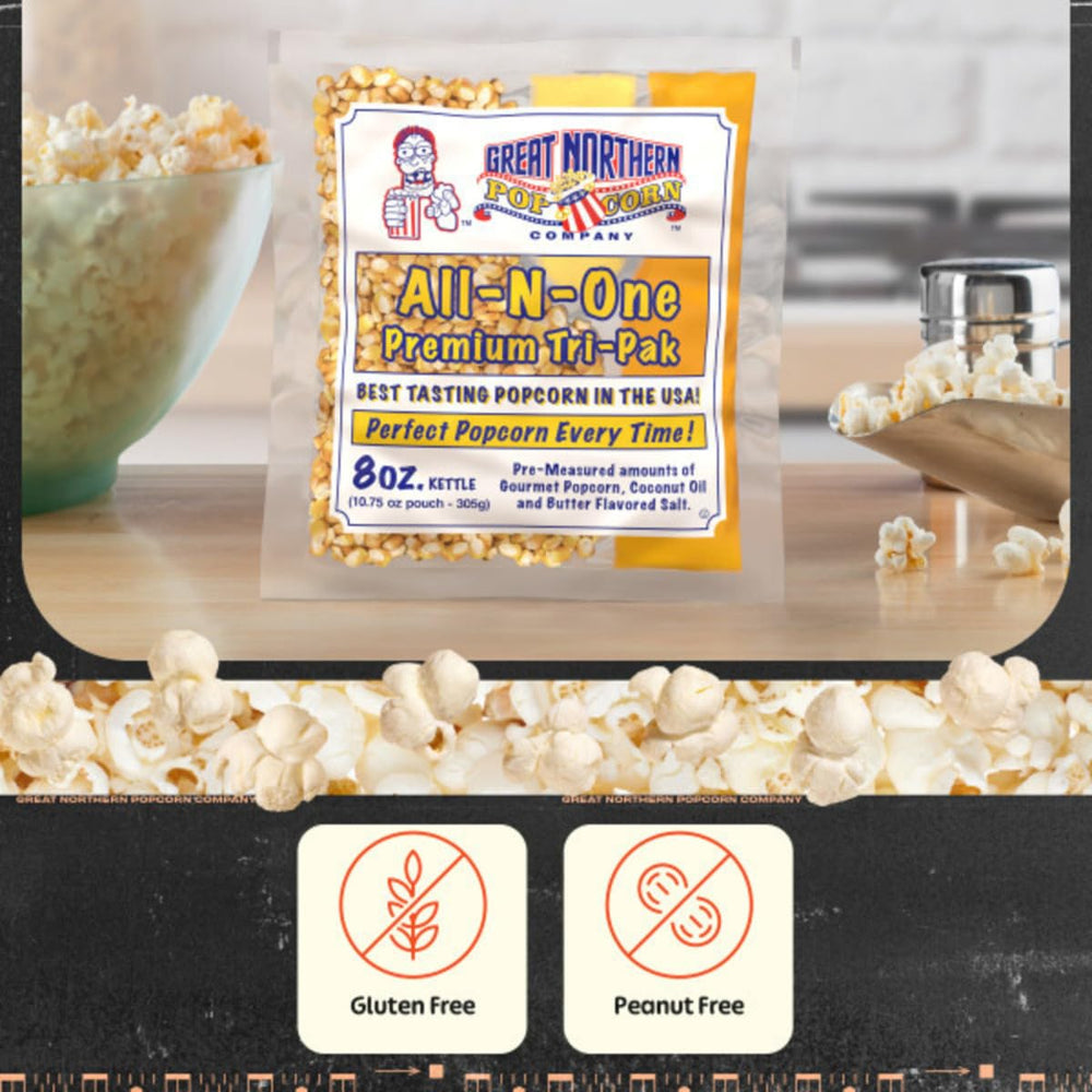 Great Northern Popcorn butter-flavored salt enhances movie-night flavor with convenience.