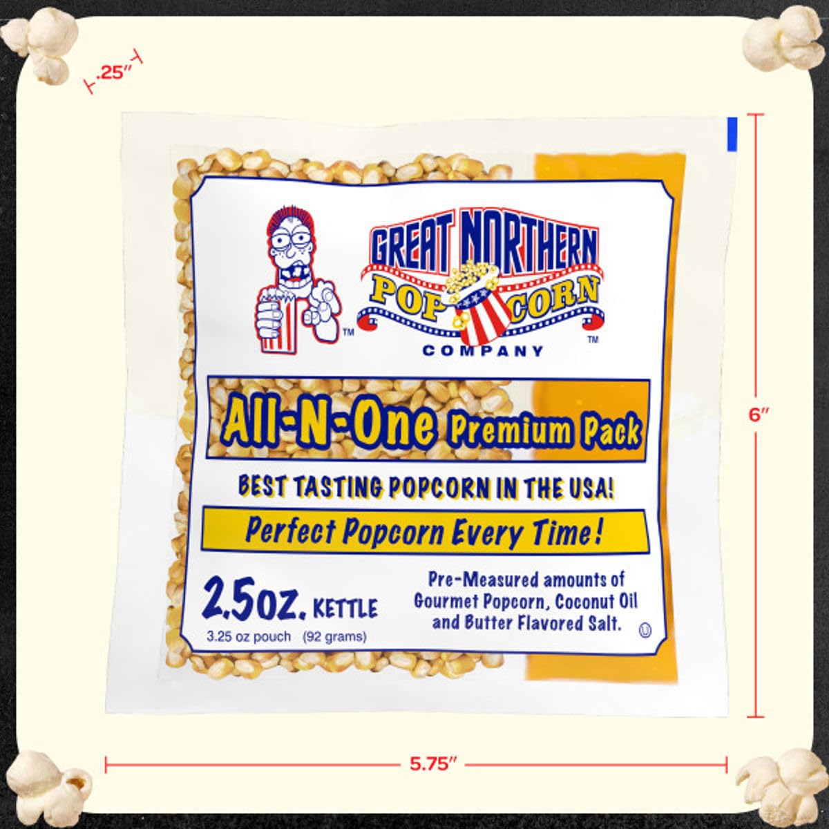 Great Northern Popcorn case 12 packs supports bulk stocking for events and venues.