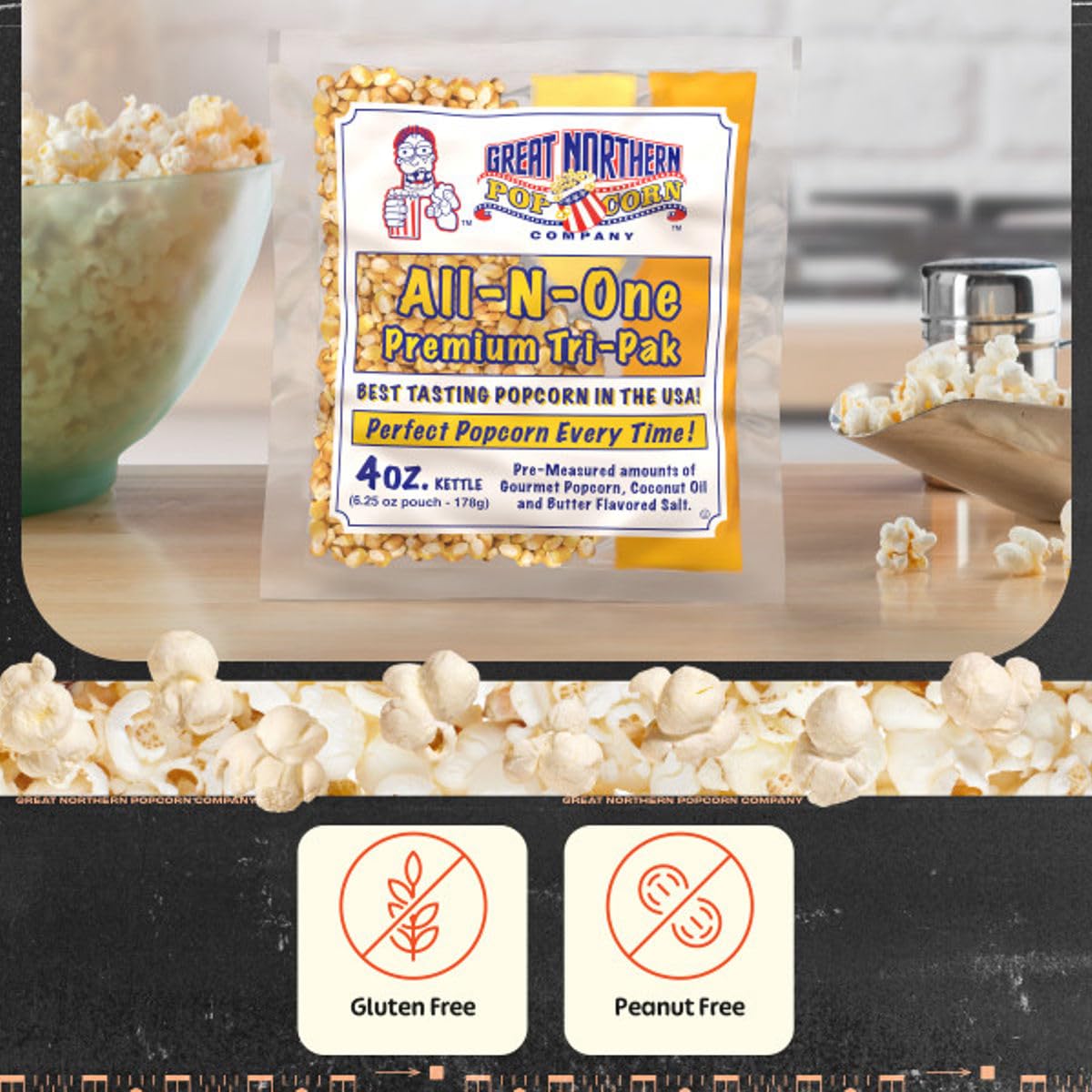 Great Northern Popcorn mess-free popping ideal for home kitchens and small businesses.