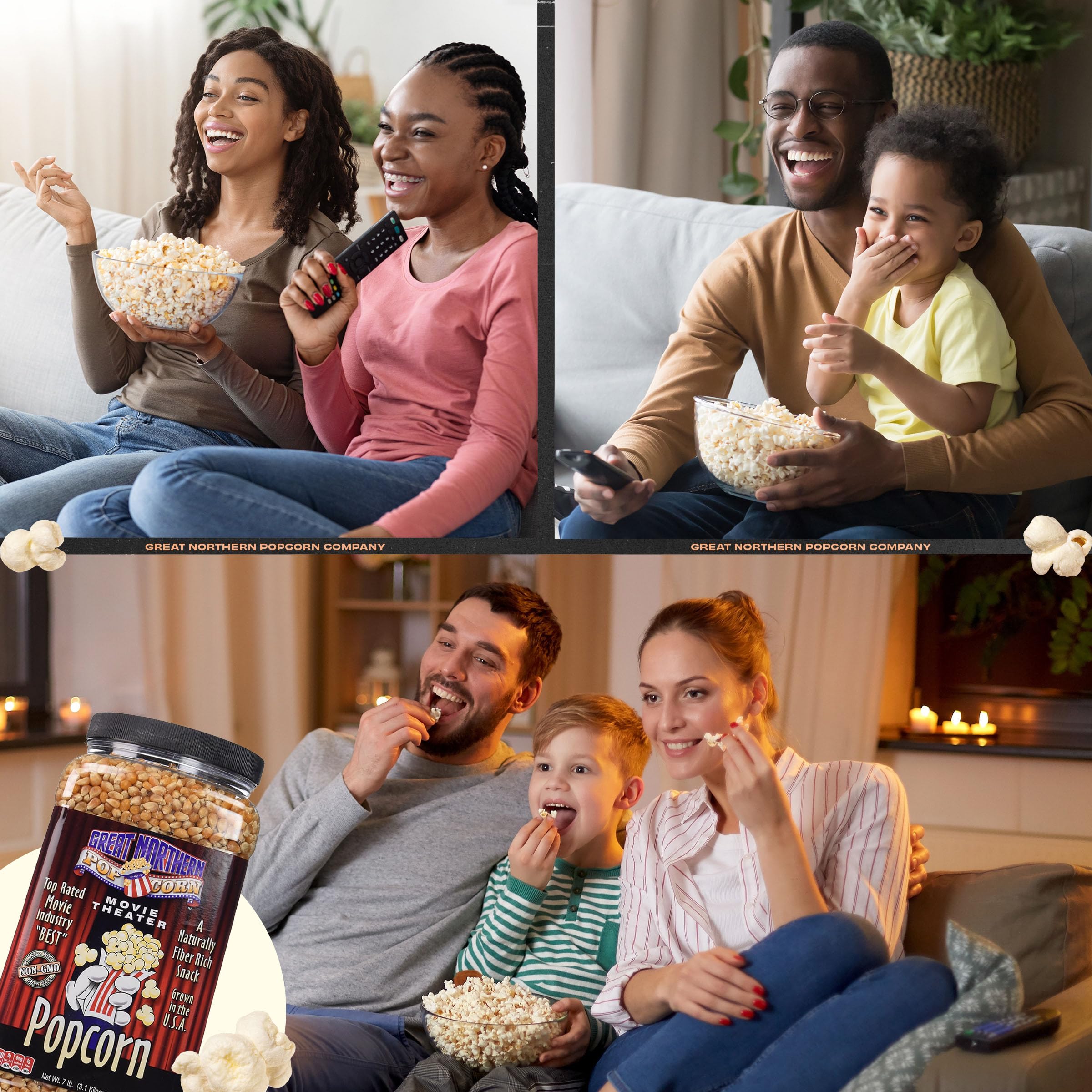 Microwave popping option for quick, tasty snacks with Great Northern kernels