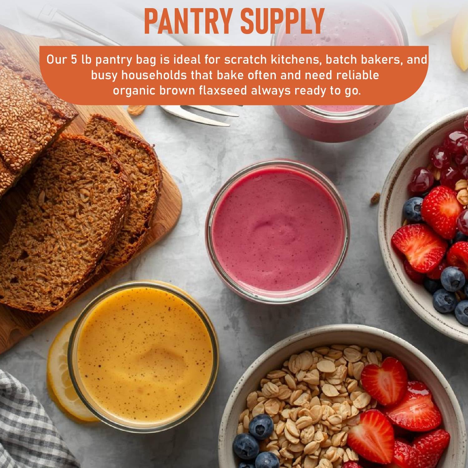 Great River Milling flaxseed in dough, enhancing texture and nutrition.