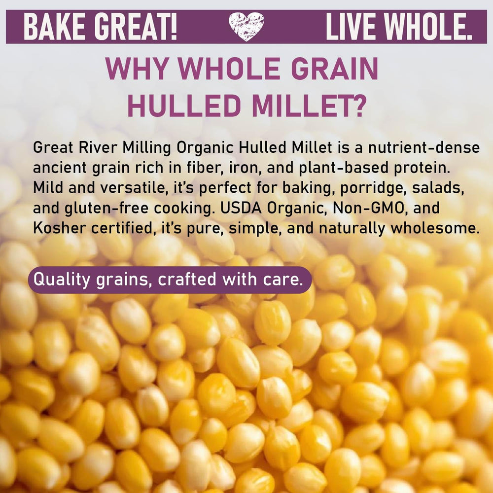 Great River Milling millet in a salad bowl, mild nutty texture.