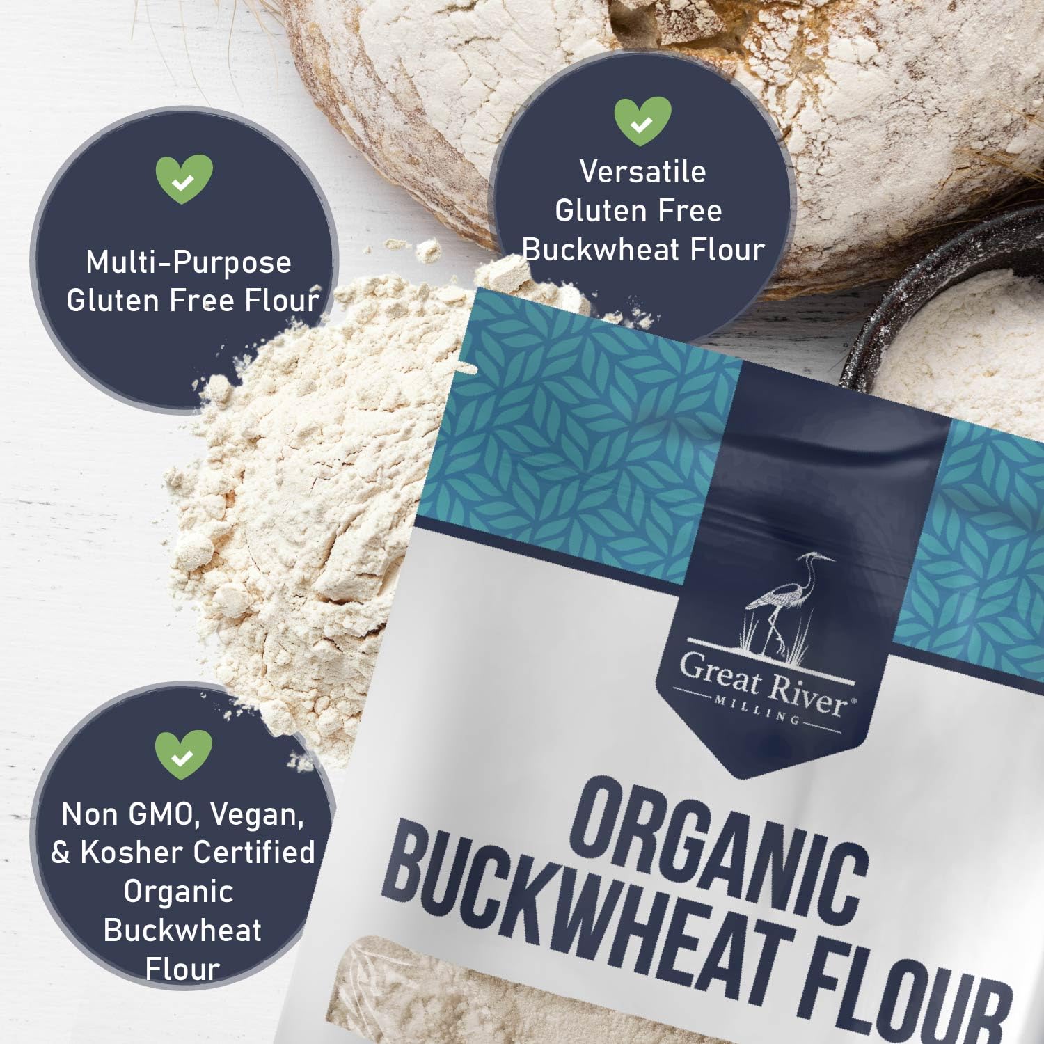 Great River Milling Organic Buckwheat Flour used to make delicate crepes.