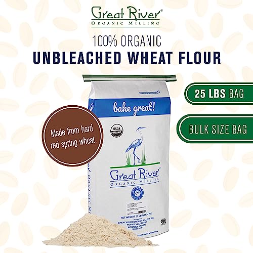 Great River Milling flour stack showcases bulk bag option for bakers and restaurants.