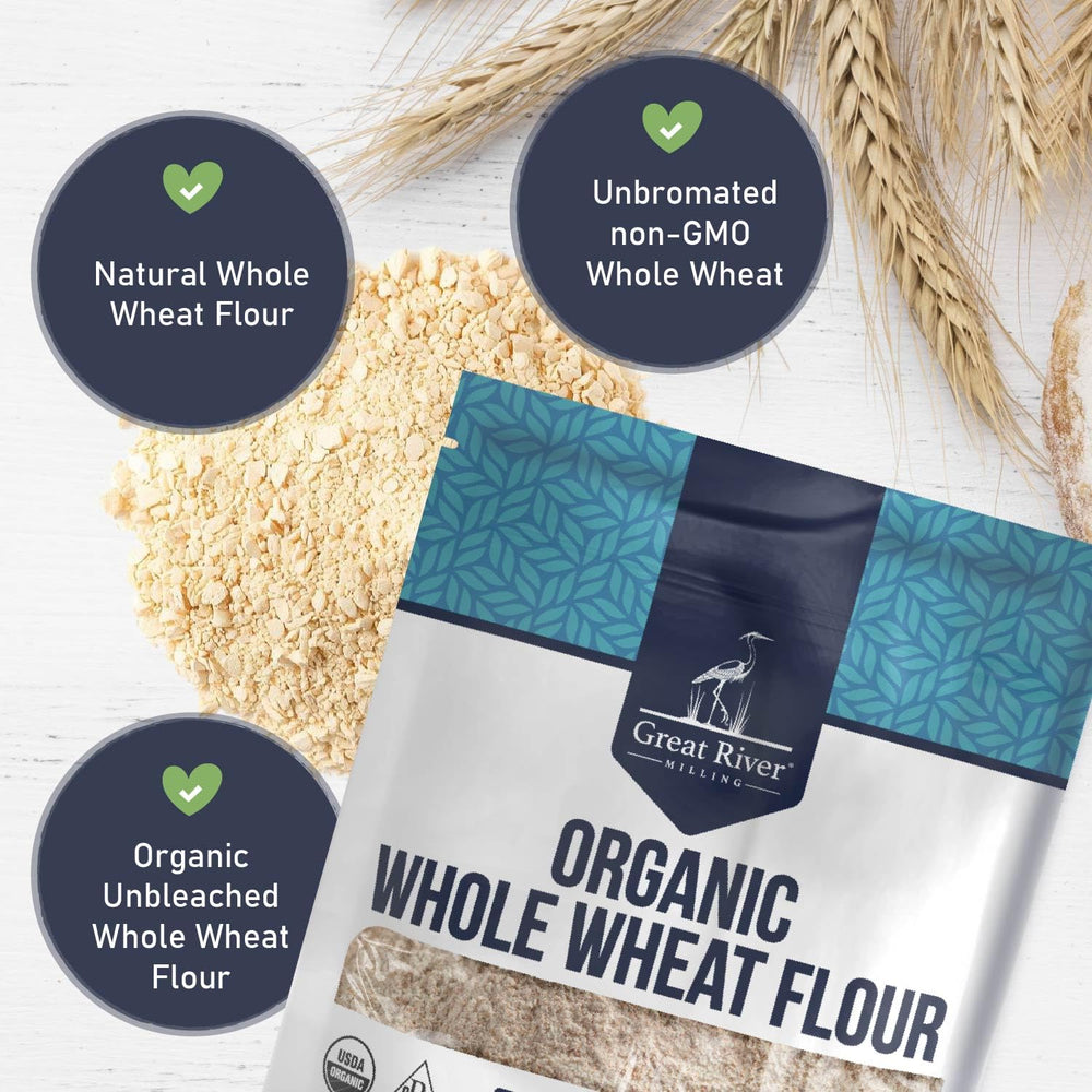 Great River Milling Organic Whole Wheat Flour sourdough loaf prepared with robust texture