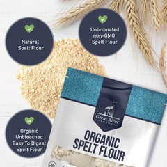 Great River Milling Spelt Flour dough rising in a loaf pan with even crumb.