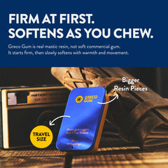 Greco Gum mastic gum nuggets hard chew for extended jaw exercise and digestion support