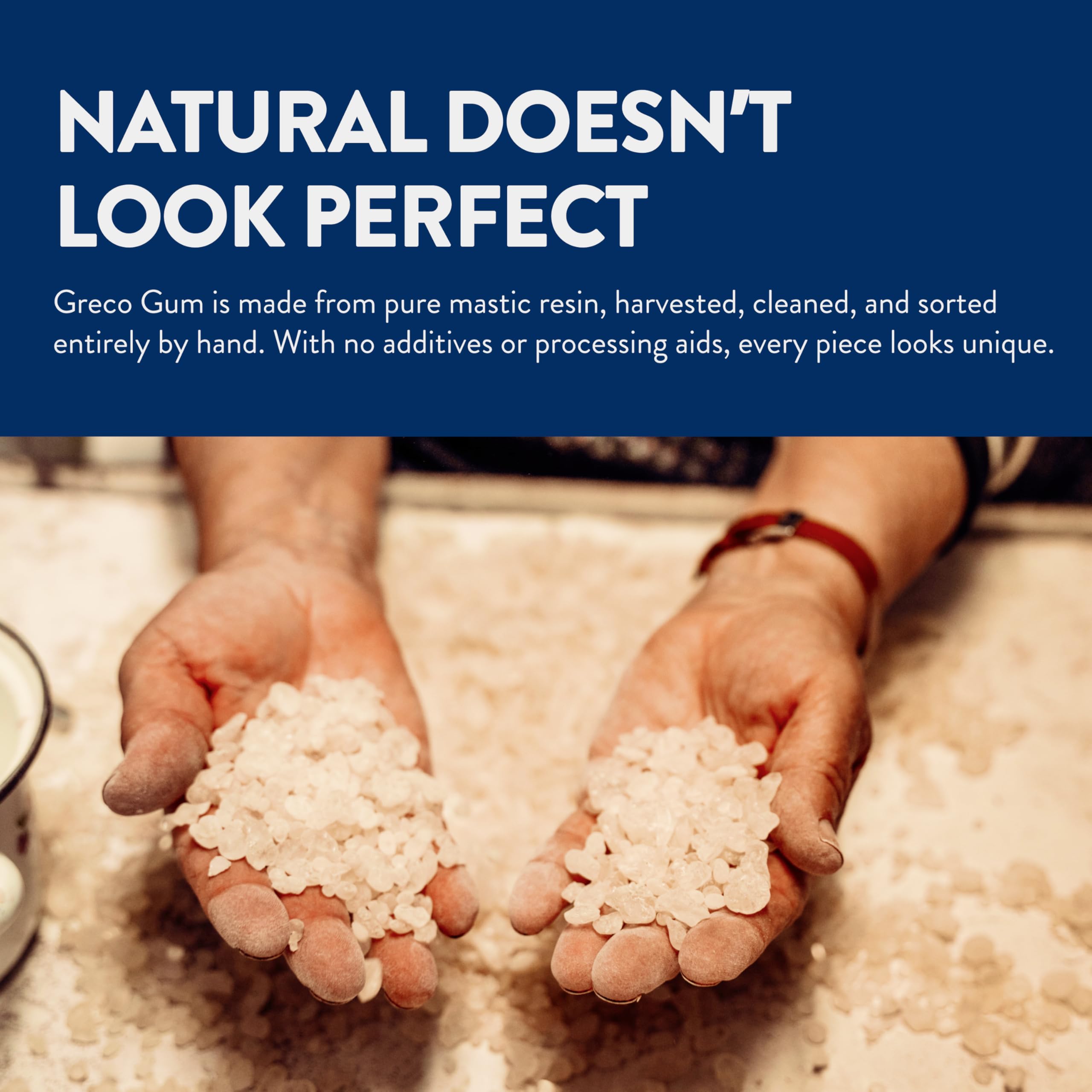 Greco Gum mastic gum nuggets for fresh breath and oral balance