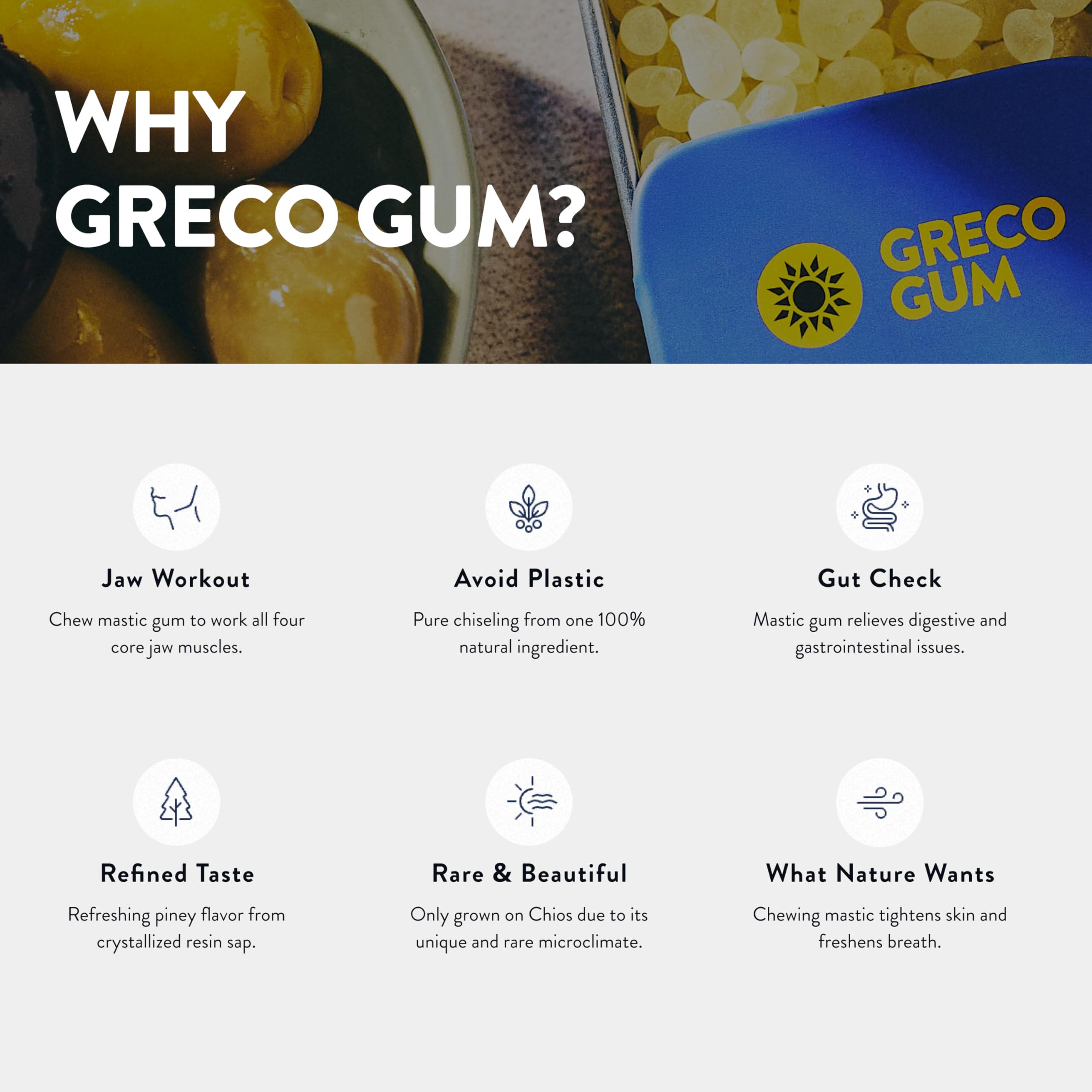 Greco Gum vegan paleo sugar-free formula offers a healthy option