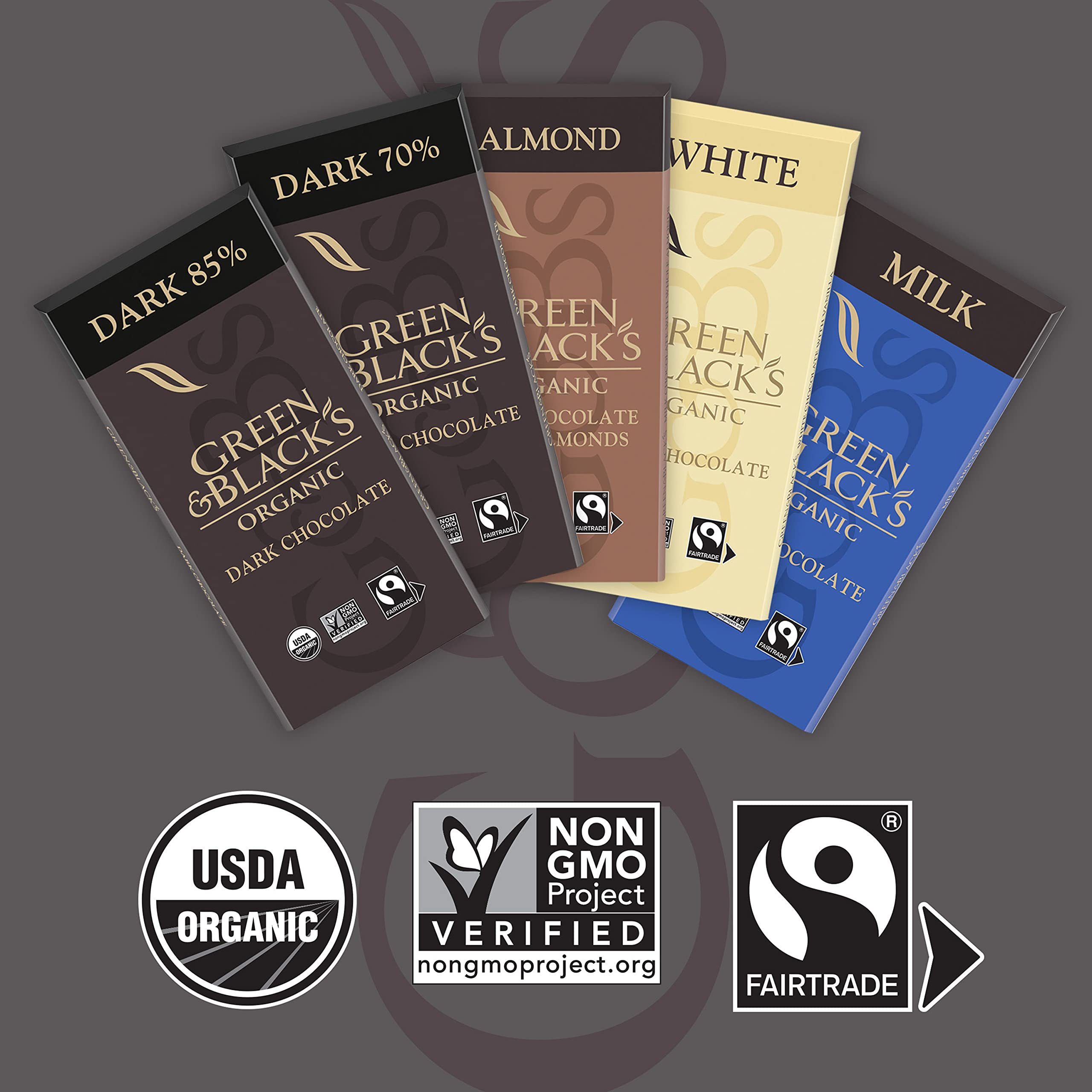 Green & Black's Organic gift box with 70% cacao bars for holidays