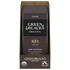 Green & Black's Organic 85% packaging image highlighting premium gifting appeal.