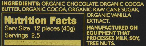 Green & Black's organic certifications display, signaling ethical sourcing and premium ingredients.