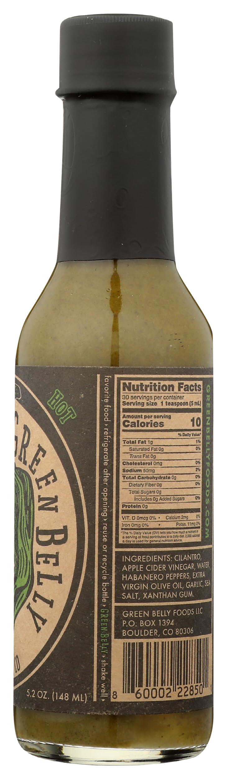 Green Belly Hot Sauce served over eggs for breakfast flavor