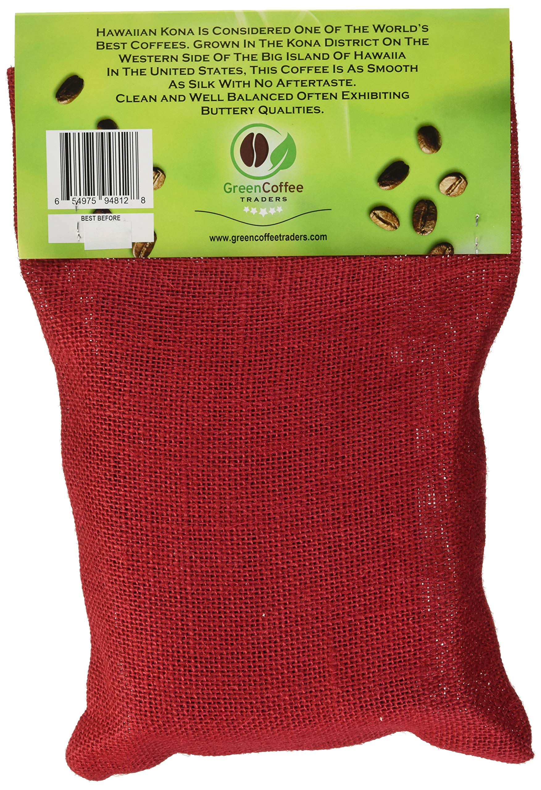 Kona Extra Fancy beans by Green Coffee Traders, medium roast, whole beans