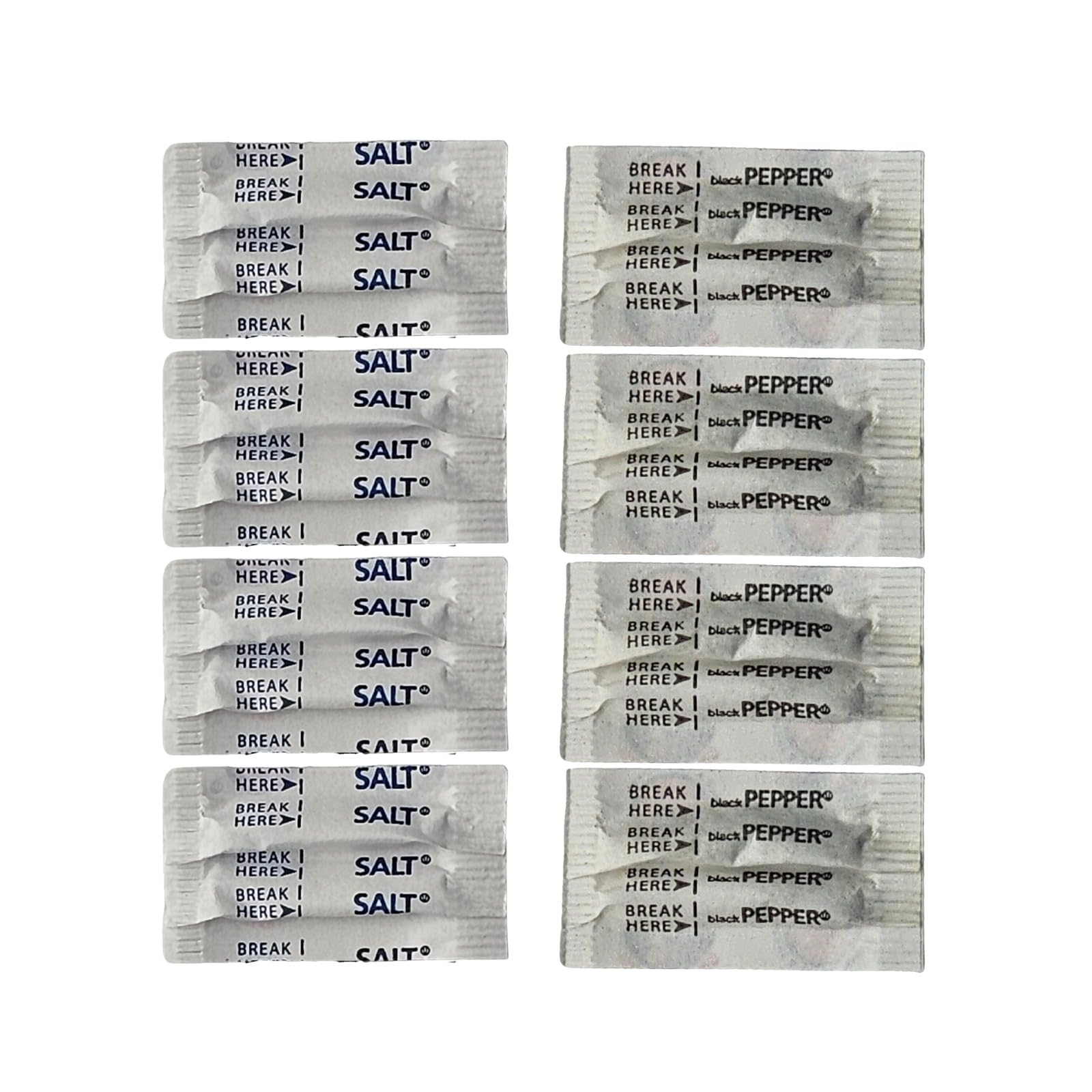 Green Direct salt and pepper packets in bulk packaging for efficient cafe service