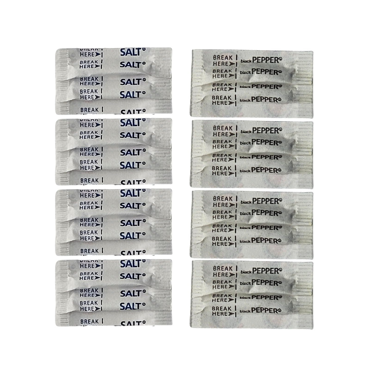 Green Direct salt and pepper packets in bulk packaging for efficient cafe service