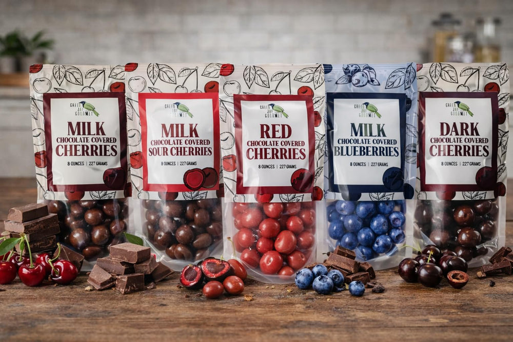Green Jay Gourmet gift-ready packaging signals an ideal present for chocolate lovers