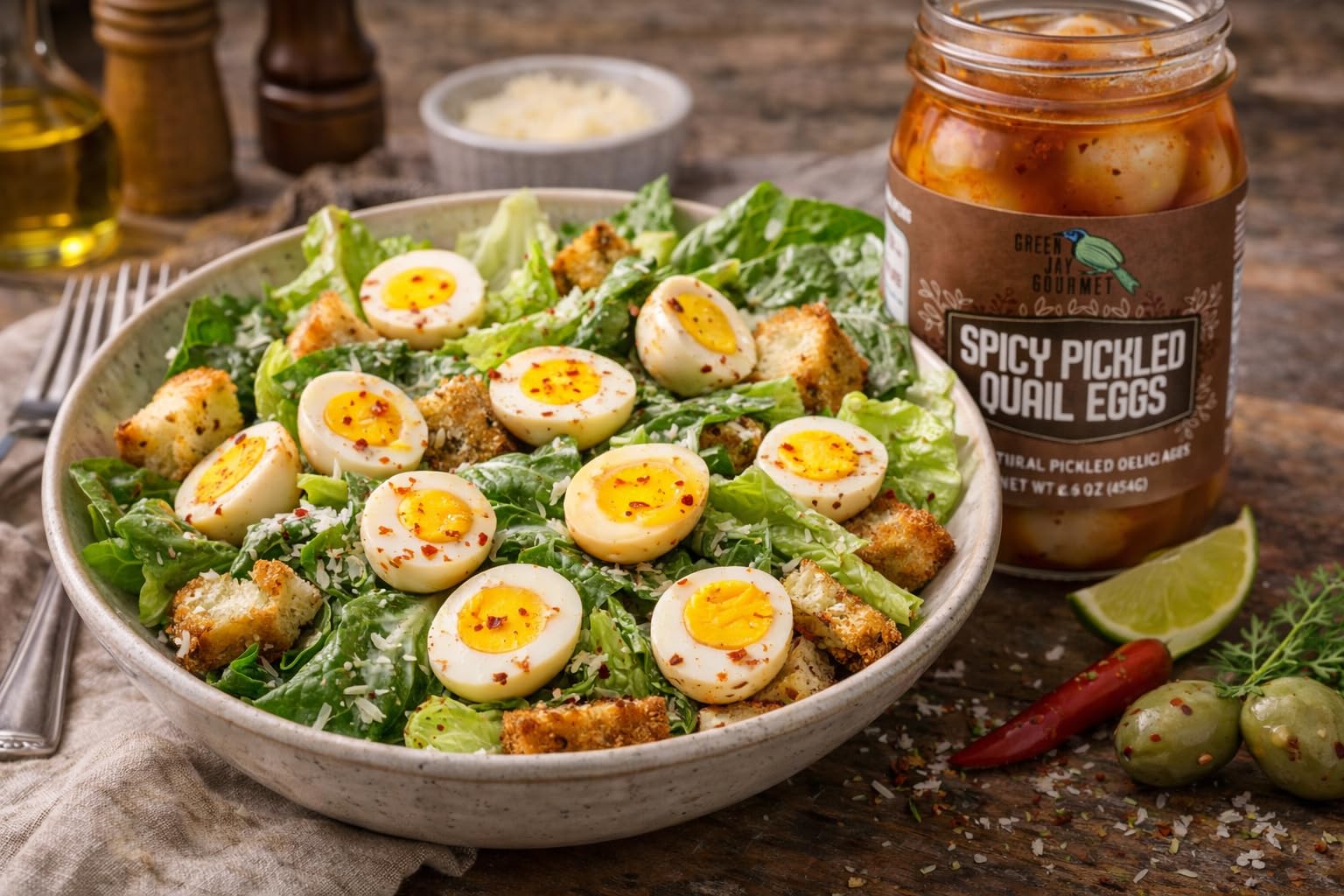 Green Jay Gourmet ingredients label highlights simple, natural components for pantry use