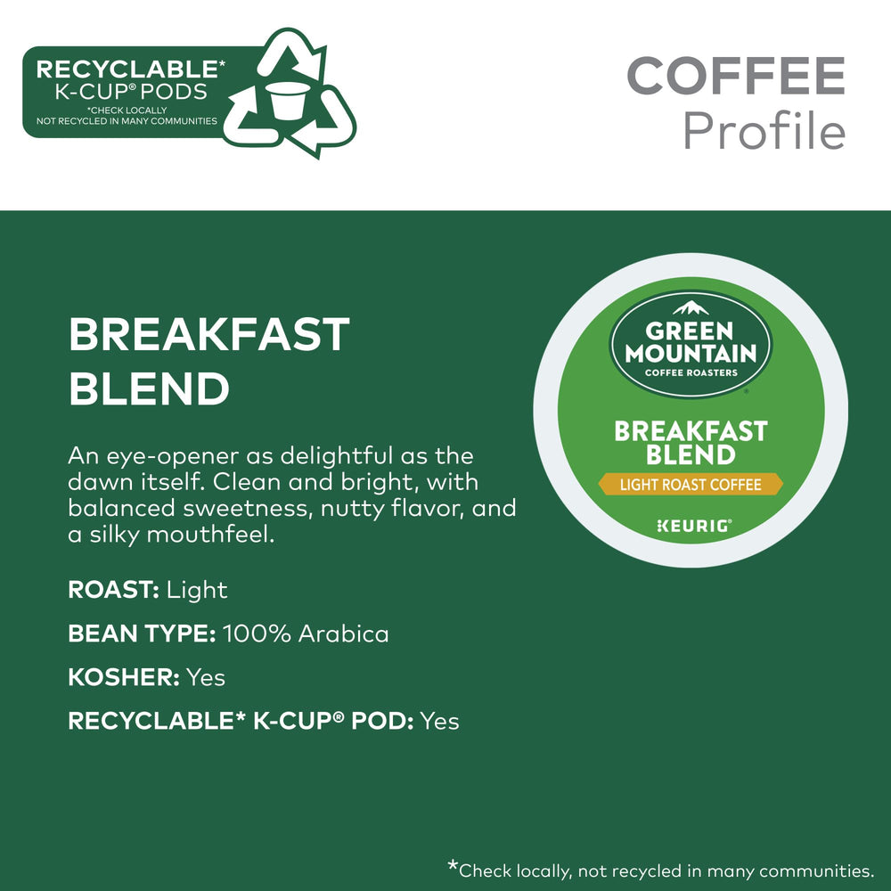 Green Mountain 100% Arabica beans image emphasizing premium, balanced flavor.