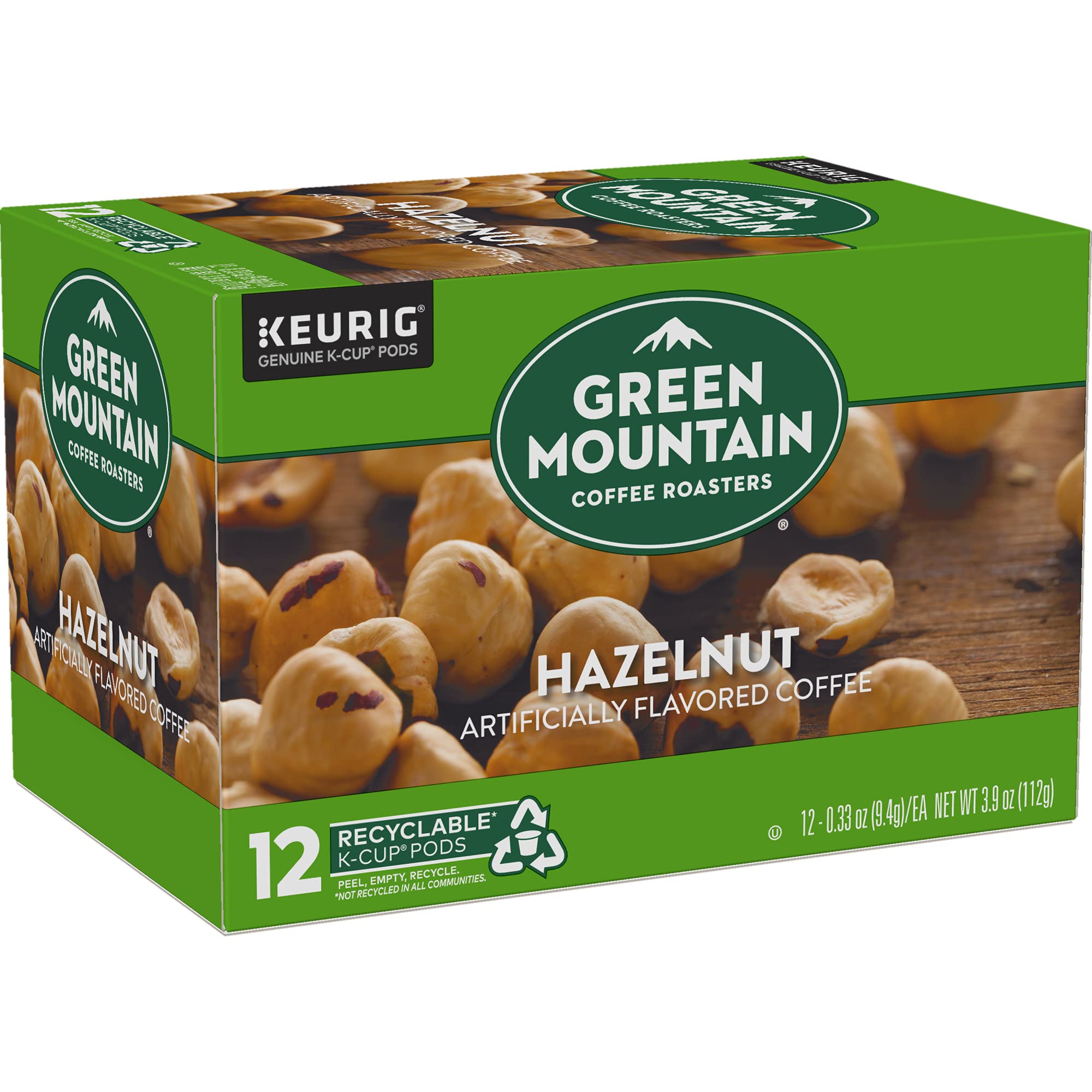 Steam rises from a Green Mountain Hazelnut aroma-filled cup.