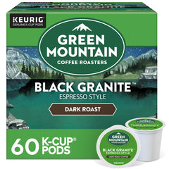 Green Mountain Black Granite espresso pods ready for quick, bold mornings.