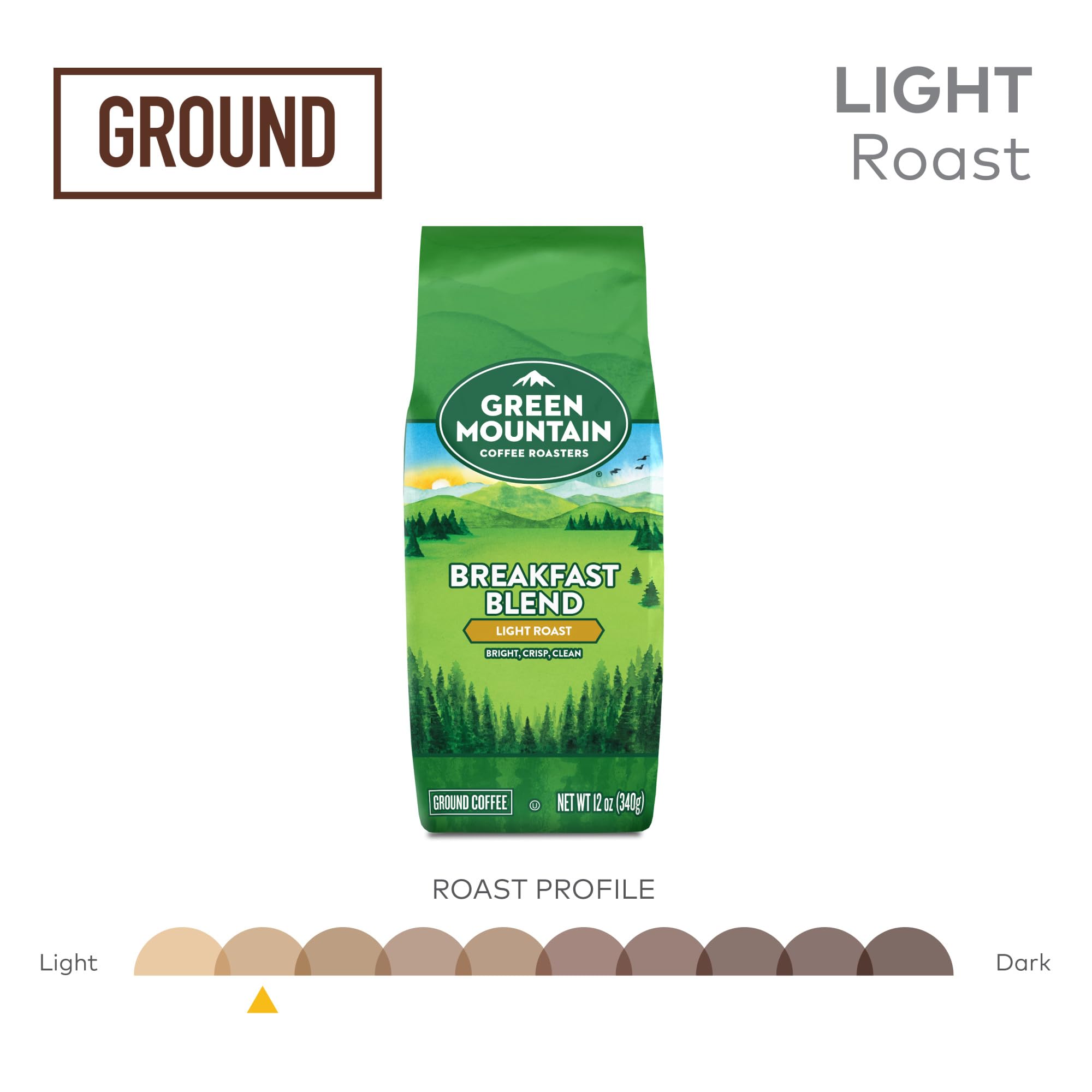 Green Mountain Breakfast Blend brew cup setup, smooth balanced flavor in every pour.