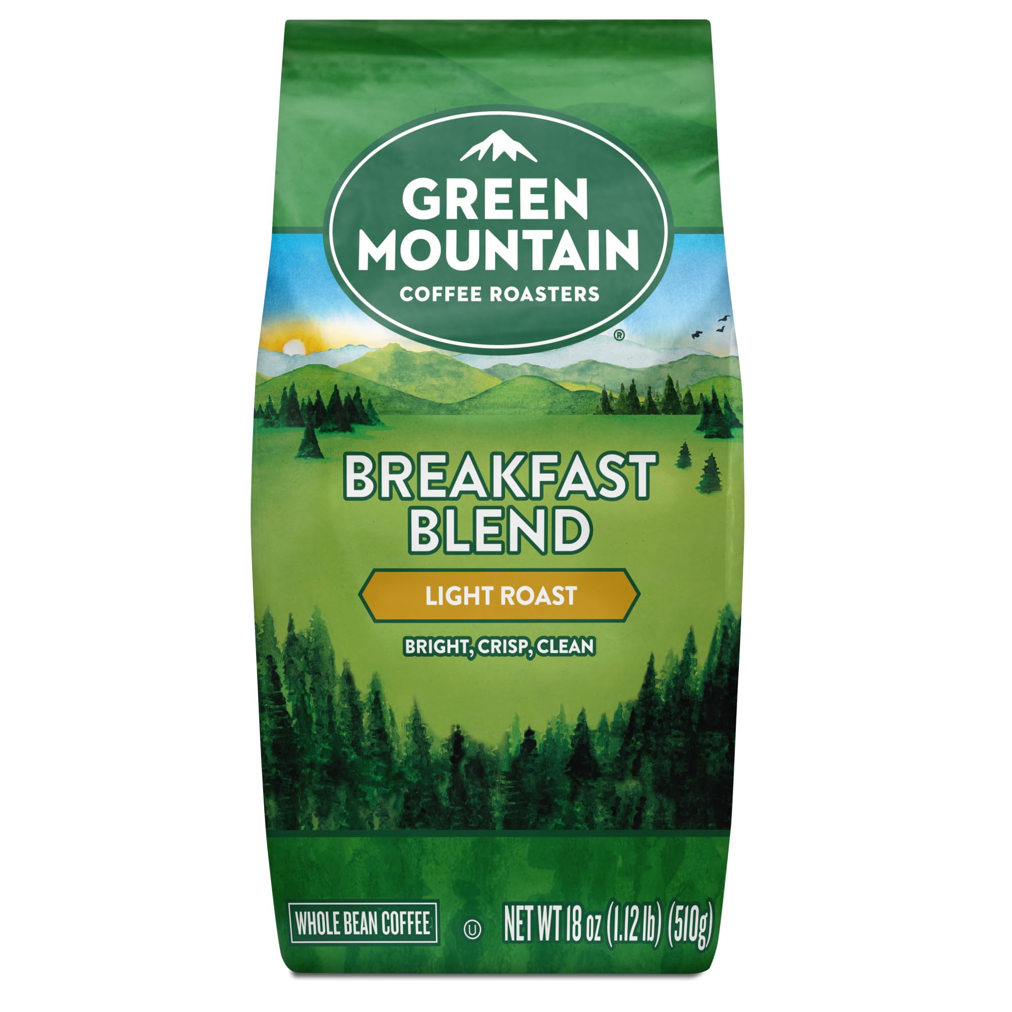 Green Mountain Breakfast Blend cup steaming with silky aroma.