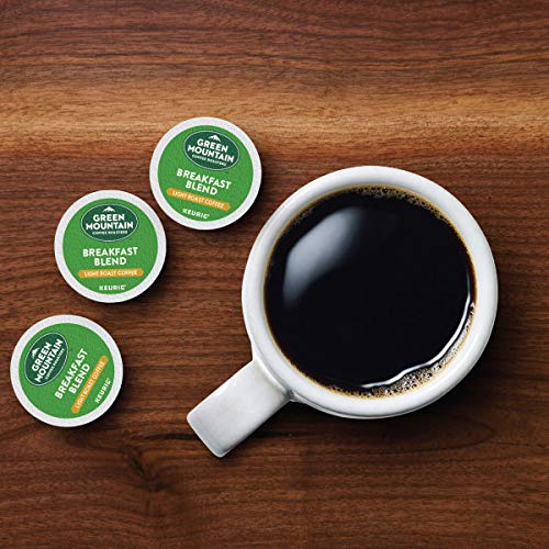 Green Mountain Breakfast Blend K-Cup pod supports a quick morning ritual.