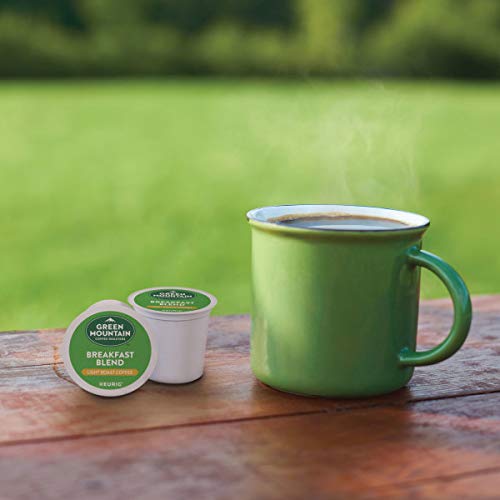 Green Mountain Breakfast Blend K-Cup pod offers easy, mess-free single-serve brewing.
