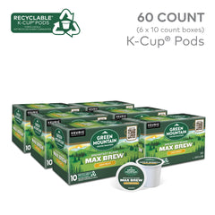 Green Mountain Breakfast Blend Max Brew pod—Keurig-ready convenience for mornings.