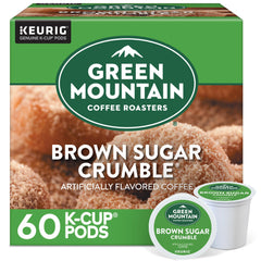 Green Mountain Brown Sugar Crumble K-Cup front view for a donut-inspired morning.