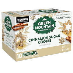 Green Mountain Cinnamon Sugar Cookie coffee grinder with fresh grounds.