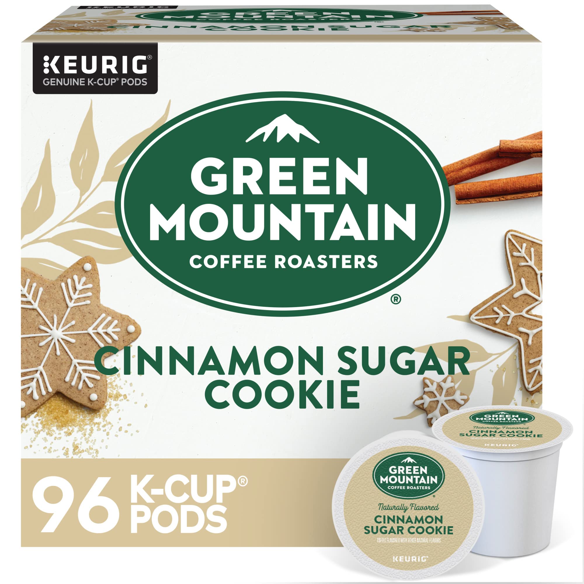 Green Mountain Cinnamon Sugar Cookie Keurig pod ready for a warm morning brew.
