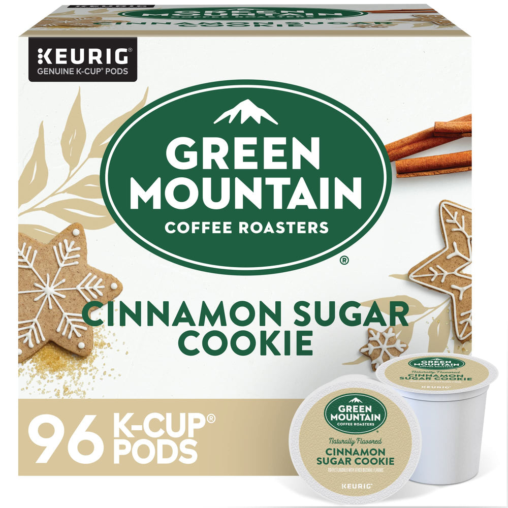 Green Mountain Cinnamon Sugar Cookie Keurig pod ready for a warm morning brew.